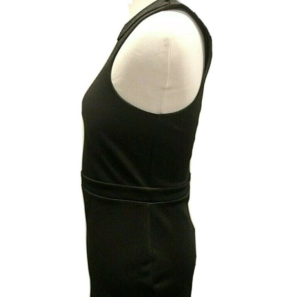 TOPSHOP Black Sleeveless Exposed Zip Bodycon Dress - Picture 5 of 8